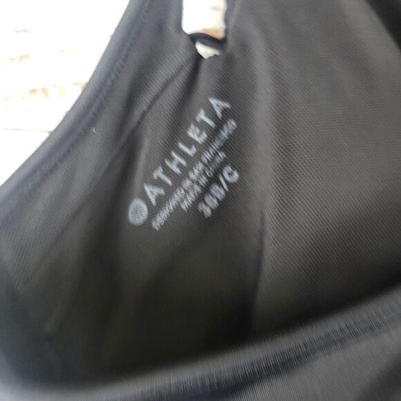 Athleta Tankini Swim Top 38B/C Womens Black Underwired Pullover Swimwear - Picture 11 of 12